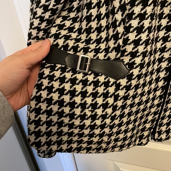 Wool Blend Jacket with Leather Trim - Picture 2 of 4